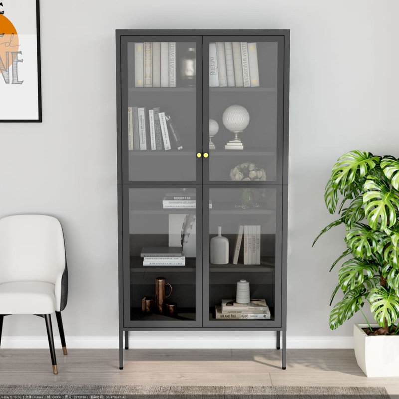 Brummage Display Cabinet, Anthracite
