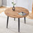 Dining Table With a clever retractable mechanism, the MDF table top and black metal legs-830655690