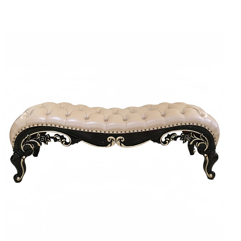 Banquette de luxe en bois massif Carved