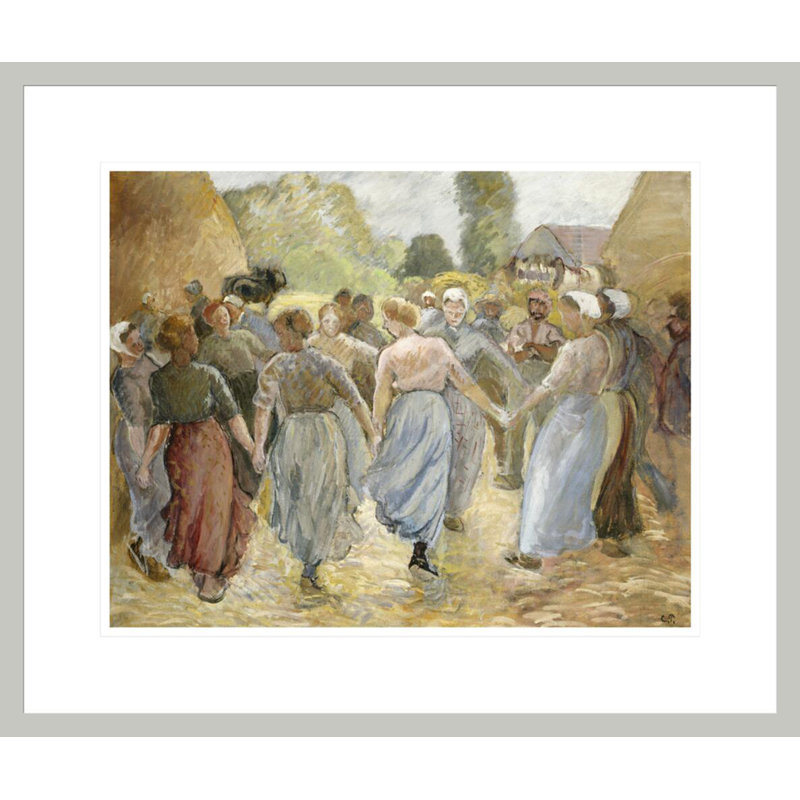 «La Ronde» par Camille Pissarro, impression giclée sur cadre, 17.75" H x 21.05" W