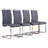 Modern Faux Leather Cantilever Dining Chairs (Set of 4)-92179336-98548425-108344481
