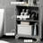 Bathroom Storage Cabinet With 2 Cabinets - Gray 23.5" W X 11.75" D 7.75" H Compact Magnetic Doors 22Lbs Capacity Per Shelf