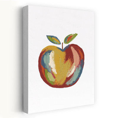 Fruit - Pomme abstraite, art mural coloré contemporain