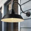 Lampe murale industrielle 1 lumière en fer forgé noir mat à intensité variable
