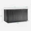 Buffet de rangement ondulé 63 po à deux portes avec tablettes réglables, idéal pour la cuisine, le salon, le couloir - rangement polyvalent (noir)-1492583780