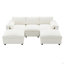 Canapé modulaire 86,5 po en chenille modulaire avec poches de rangement, ensemble de canapé en U à 5 places avec coussins, combinaison libre, canapé nuage moderne avec 2 repose-pieds mobiles pour le salon, appartement-126913250