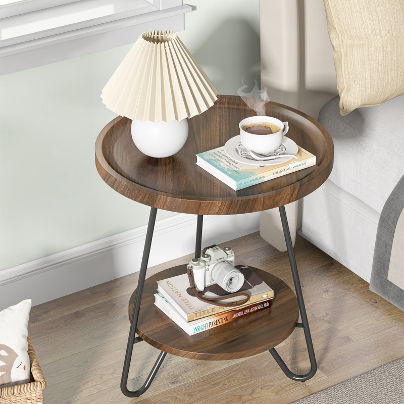 Geneane Tray Top End Table Set, Brown