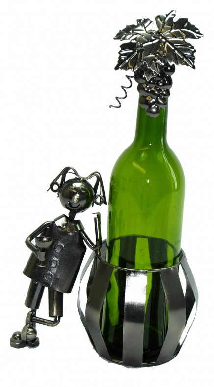 Tabletop Wine Bottle Rack in Silver