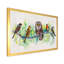 Hibou sur une branche avec des amis oiseaux - Peinture sur toile-59536381-59536382