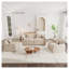 Ensemble de canapé de salon en chenille café 3 pièces, canapé modulaire 2 places et fauteuils d'appoint-2070704635