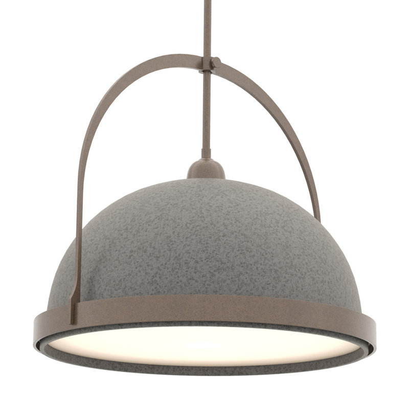 Atlas 1 - Light Single Dome Pendant, 22.3" - 67.3", Bronze, Natural Iron