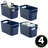 mDesign Deep Plastic Bathroom Storage Bin with Handles, 10" Long-90631348-90631351