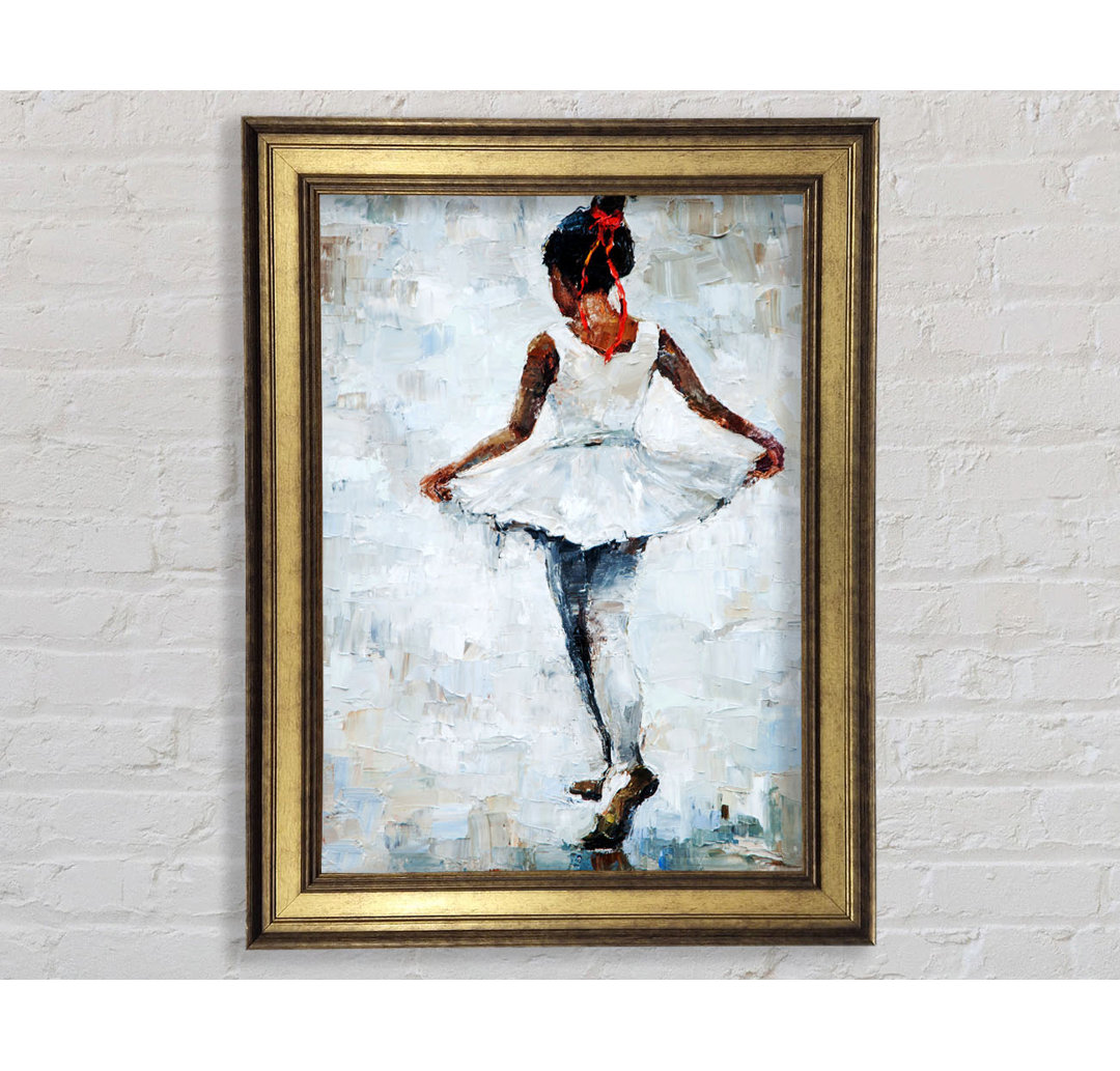 Dorinda White Ballerina 5 Gerahmter Druck Wandkunst