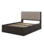 Grand lit avec tête de lit tapissier avec rangement, étagère à chaussures et 4 tiroirs, cadre de lit plateforme en bois-638865812