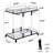 Kibwe Metal & Acrylic Bar Cart with Glass Shelves and Stemware Rack-113957445
