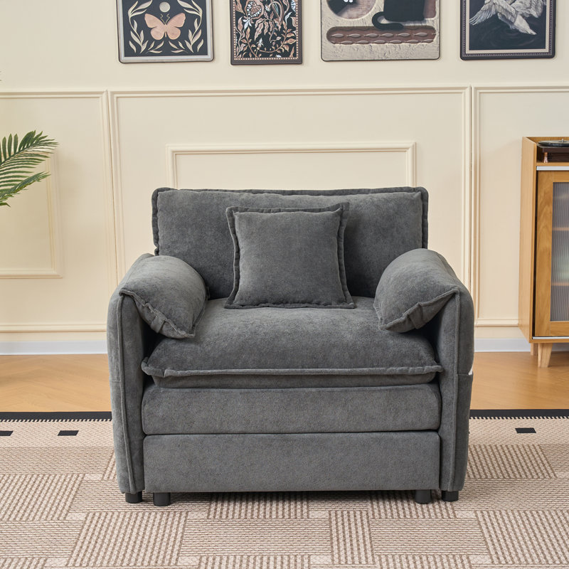 Canapé modulaire surdimensionné moderne en chenille, fauteuil confortable pour le salon