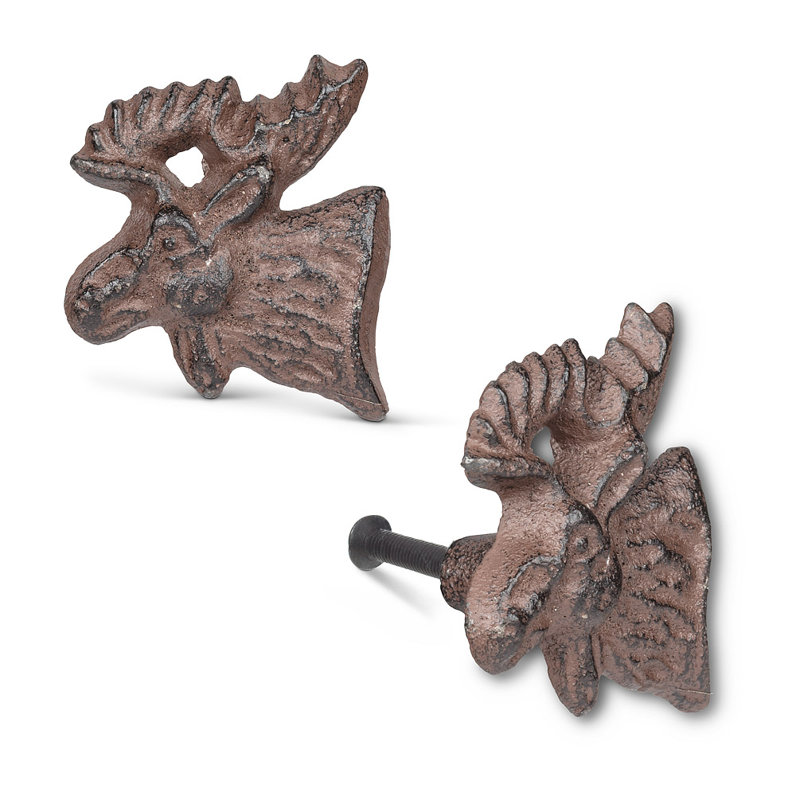 Set Of 6 Moose Head Drawer Handles
