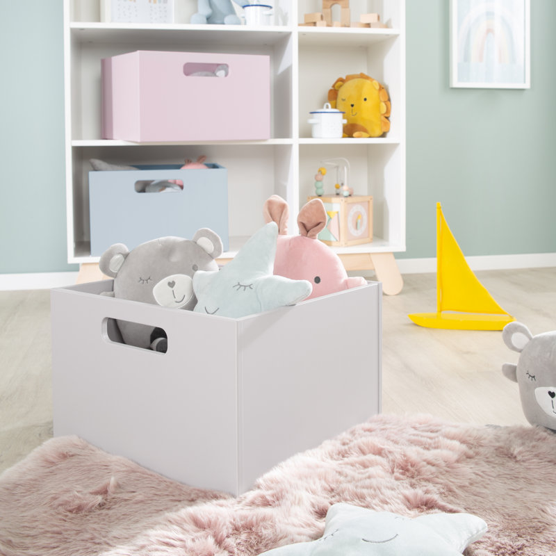 Roba Wooden Toy Box, in Grey