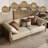 71" Modern Two-Tone Faux Leather Sofa Collection with Flared Arms and Toss Pillows-385499285