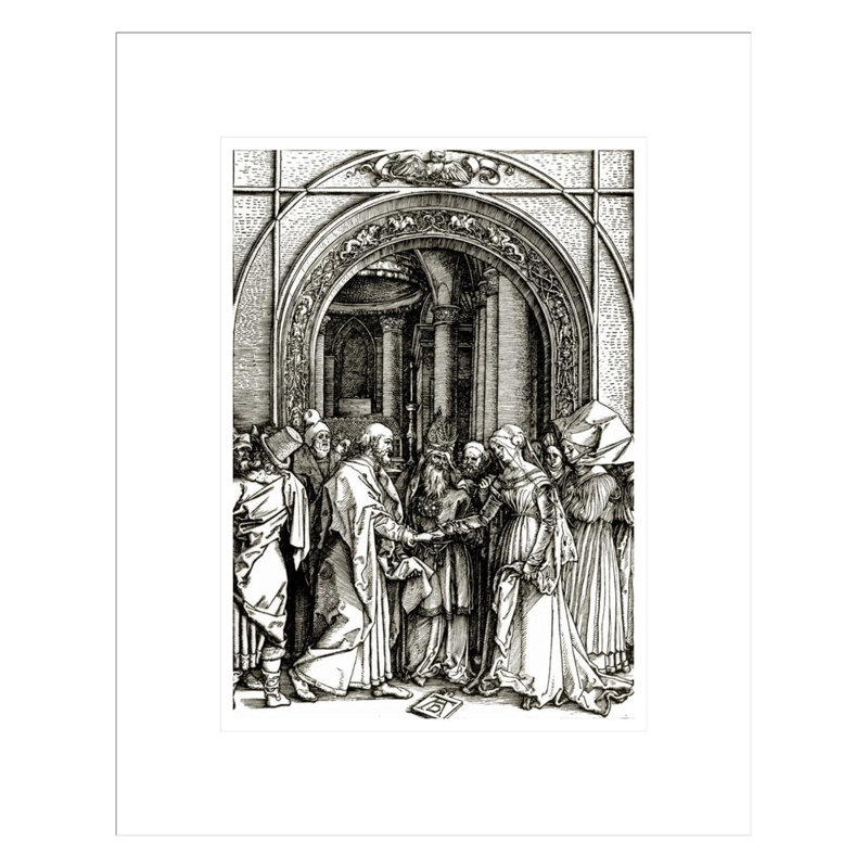 Le fiançailles de la Vierge par Albrecht Dürer, impression giclée sur cadre, H 16,75 po x l 13,5 po
