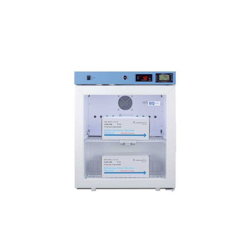 EQtemp 19" Wide Compact Healthcare Refrigerator, Certified to NSF/ANSI 456 Vaccine Storage, Right Hand Swing