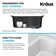 KRAUS Quarza™ 25" L Dual Mount Single Bowl Granite Kitchen Sink