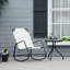 Chaise berçante de jardin, chaise berçante intérieure en tissu pour patio, balcon, porche