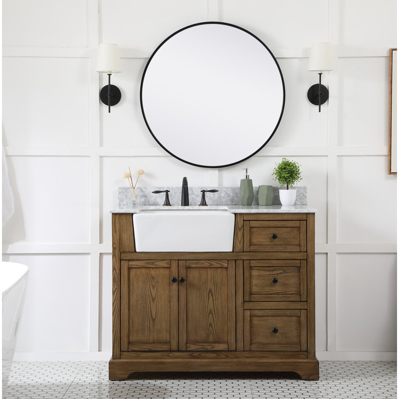 Ensemble de meuble-lavabo simple 42 po Pardue, Bois flottant