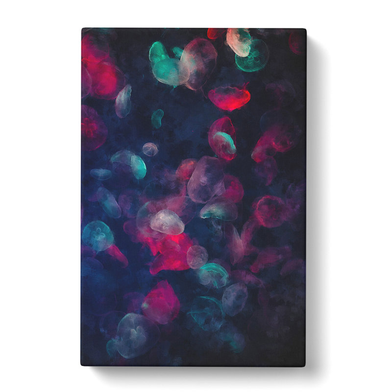 Many Jellyfish - Wrapped Canvas Painting Print, 50cm H x 35cm W x 3cm D