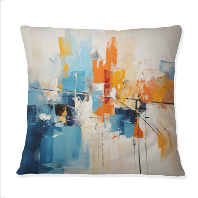 Paper Euphoria I - Abstract Collages Printed Throw Pillow