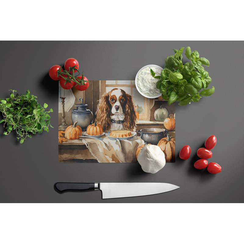 Planche à découper en verre Cavalier Spaniel