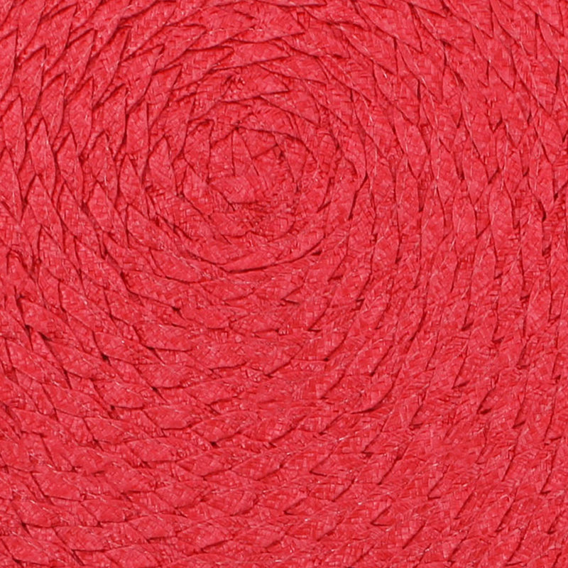 Napperon tissé rond 15 po Daisy, Rouge