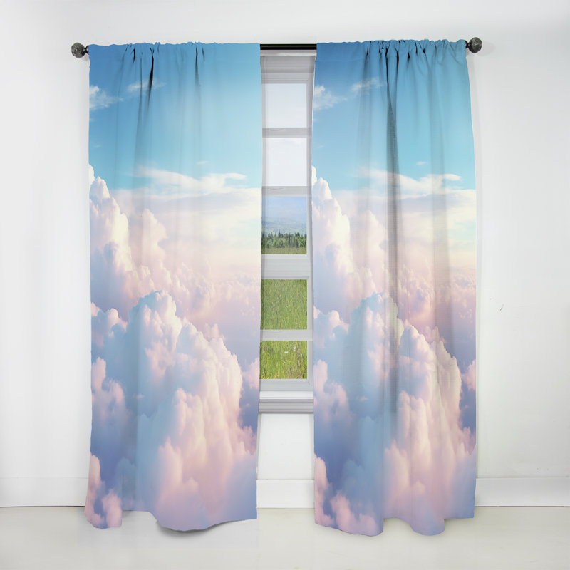 Presson - Rideau ciel - Rideau obscurcissant sans motif - 1 panneau, L 52 po x L 90 po