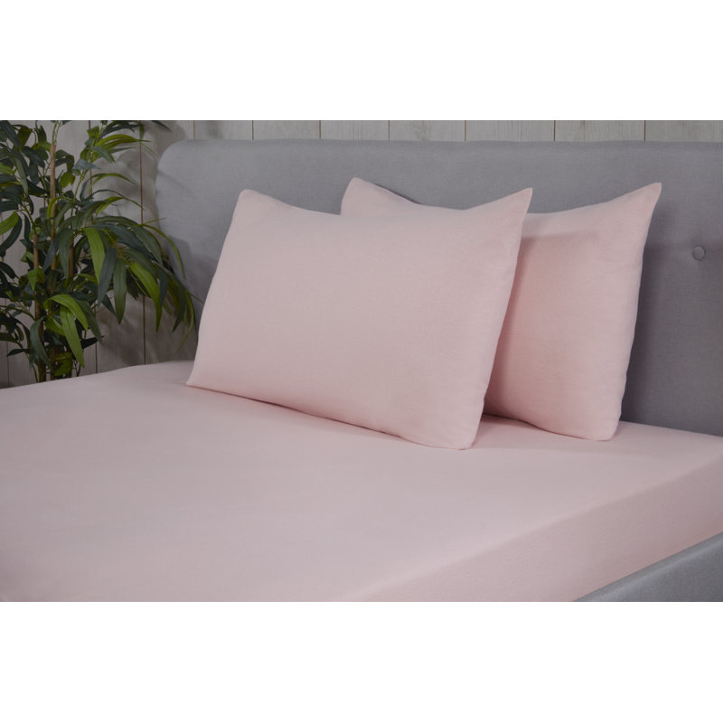 Felita Flannel Machine Woven Pillowcase - Set of 2, Blush