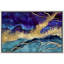 Mauve, or, sarcelle, marbre, paysage, formes abstraites, moderne, sur toile-93589321-93589320