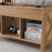 37.8in Rectangular Oak-Colored Particle Board With Bamboo Rattan Weaving, Extendable And Liftable Coffee Table-324061780-324061778