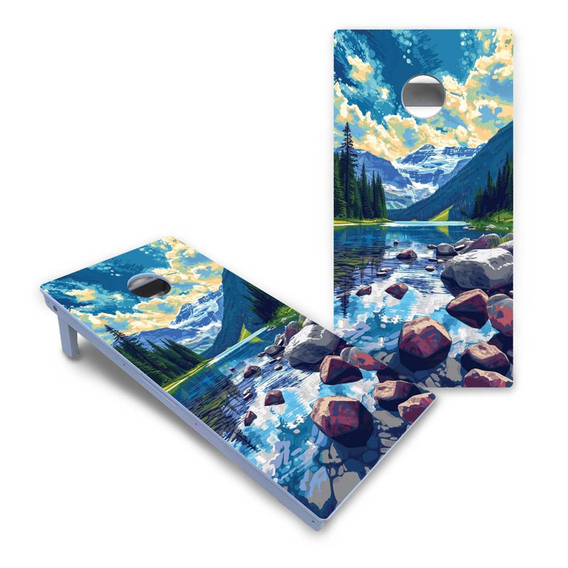 Ensemble de cornhole en composite Glacier National Park, AUCUN accessoire