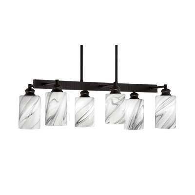 Barre d'éclairage 6 lumières Edge avec verre 4 po