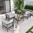 Rotella 4 - Person Outdoor Seating Group with Cushions