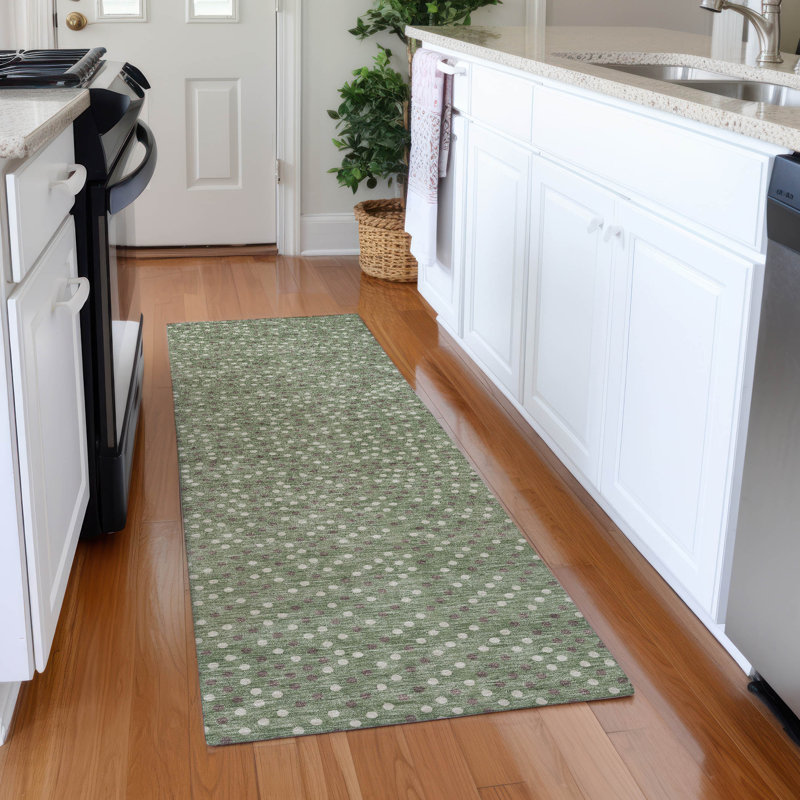 Premium Machine Washable Colmenero AMF1021 Circles Rug, Runner 2'3" x 7'6"