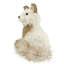 9.25" White Sisal Fox with Gold Glitter Christmas Figure