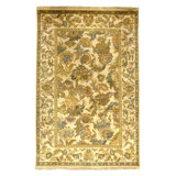 Hand Knotted Wool Oriental Area Rug in Ivory