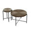 Ensemble de 2 tables basses et tables de bout - Panneau de fibres à densité moyenne imperméable avec housse en PVC-237893270