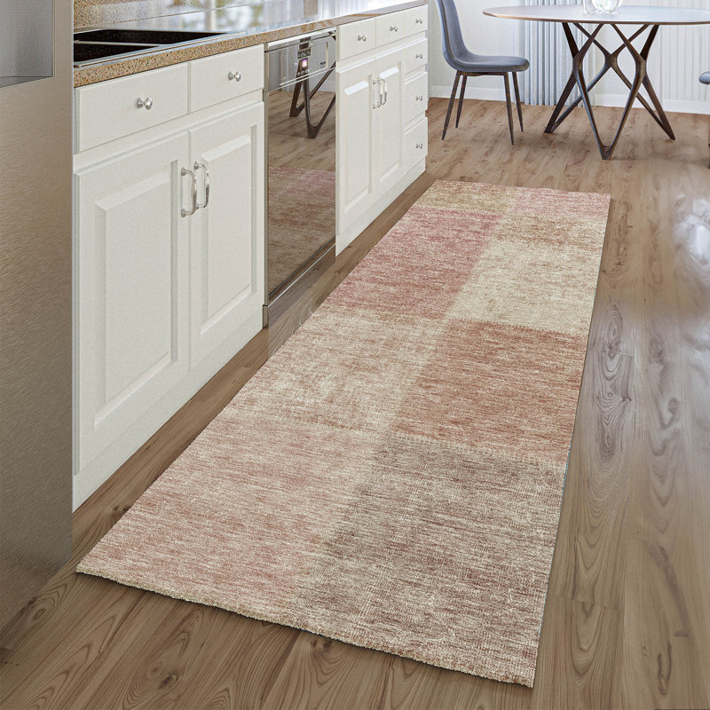 Premium Machine Washable Prisco Blush Rug, Runner 2'3" x 7'6"