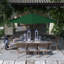Parasol de patio 11 'en bronze avec inclinaison automatique et manivelle en oléfine vert chasseur-1974772220-1974771719