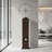 Juno III Modern Grandfather Clock, 24 Inch Oversized Dial, Continuous Sweep Quartz Movement, Satin Nickel Accents