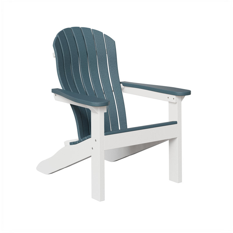 Berlin Gardens Contour Adirondack Chair, Slate with White