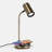 Ezra 16.5" Modern LED Desk Lamp with Gold Finish, Wireless Charging Pad, Adjustable Head, and 3-Way Dimming-69896189