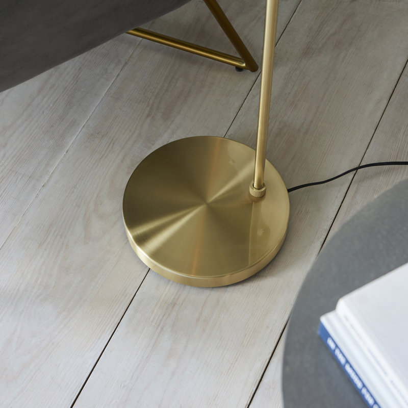 Litchford 150cm Satin Brass Arched Floor Lamp