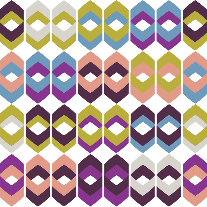 Retro Groove II by Nicole Ketchum - Wrapped Canvas Print, 51cm H x 51cm W